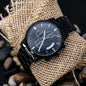 To My Husband - My Rock My Anchor My Everything - Engraved Black Chronograph Watch