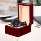 To My Husband - My Rock My Anchor My Everything - Engraved Black Chronograph Watch