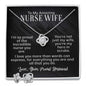 To My Amazing Nurse Wife - Hero in Scrubs - Love Knot Earring & Necklace Set