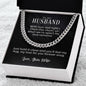 To My Husband - Love Forever Snug - Cuban Link Chain