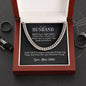 To My Husband - Love Forever Snug - Cuban Link Chain