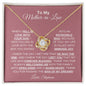 To My Mother-in-Law - Forever Blessed - Love Knot Necklace (From Her)