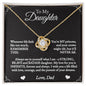 To My Daughter - You're A Badass Daughter - Love Knot Necklace