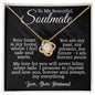 To My Beautiful Soulmate - Your Heart Is My Home - Love Knot Necklace