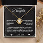 To My Daughter - You're A Badass Daughter - Love Knot Necklace