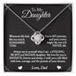 To My Daughter - You're A Badass Daughter - Love Knot Necklace