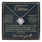 To The Mother Of My Children - We Celebrate You - Love Knot Necklace (Gold Text)