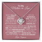 To My Mother-in-Law - Forever Blessed - Love Knot Necklace (From Her)