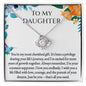 To My Daughter - You're My Most Cherished Gift - Love Knot Necklace