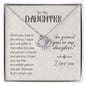 To My Daughter - I Hope You See Gold - Love Knot Necklace