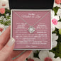To My Mother-in-Law - Forever Blessed - Love Knot Necklace (From Her)