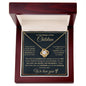 To The Mother Of My Children - We Celebrate You - Love Knot Necklace (Gold Text)