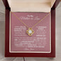 To My Mother-in-Law - Forever Blessed - Love Knot Necklace (From Him)
