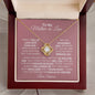 To My Mother-in-Law - Forever Blessed - Love Knot Necklace (From Her)