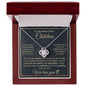 To The Mother Of My Children - We Celebrate You - Love Knot Necklace (Gold Text)