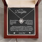 To My Daughter - You're A Badass Daughter - Love Knot Necklace
