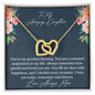 To My Amazing Daughter - You're My Greatest Blessing - Interlocking Hearts Necklace
