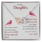 To My Daughter - You Are Incredibly Strong - Interlocking Hearts Necklace
