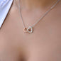To My Amazing Daughter - You're My Greatest Blessing - Interlocking Hearts Necklace