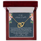 To My Amazing Daughter - You're My Greatest Blessing - Interlocking Hearts Necklace