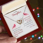 To My Daughter - You Are Incredibly Strong - Interlocking Hearts Necklace