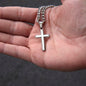 To My Amazing Husband - Beautiful Life Together - Artisan Cross Necklace on Cuban Chain