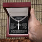 To My Amazing Husband - Beautiful Life Together - Artisan Cross Necklace on Cuban Chain