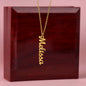For Wife / Daughter / Mom / Sister - Vertical Name Necklace (No MC)