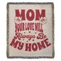 For Mom - Your Love Will Always Be My Home - Heirloom Woven Blanket (Portrait)