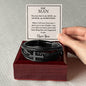 To My Man - My Rock My Anchor My Everything - Men's Cross Bracelet